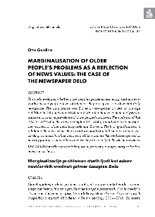 Digitalna vsebina dCOBISS (Marginalisation of older people's problems as a reflection of news values : the case of the newspaper Delo)