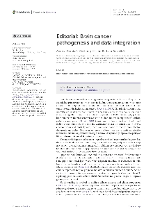 Digitalna vsebina dCOBISS (Editorial [Elektronski vir] : brain cancer pathogenesis and data integration)