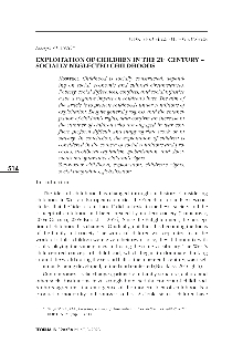 Digitalna vsebina dCOBISS (Exploitation of children in the 21st century – socially neglected childhoods)