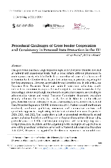 Digitalna vsebina dCOBISS (Procedural challenges of cross-border cooperation and consistency in personal data protection in the EU [Elektronski vir])