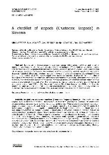 Digitalna vsebina dCOBISS (A checklist of isopods (Crustacea: Isopoda) in Slovenia / Miloš Vittori ... [et al.])