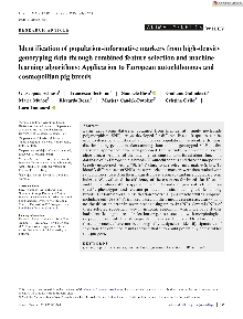 Digitalna vsebina dCOBISS (Identification of population-informative markers from high-density genotyping data through combined feature selection and machine learning algorithms [Elektronski vir] : application to European autochthonous and cosmopolitan pig breeds / Giuseppina Schiavo ... [et al.])