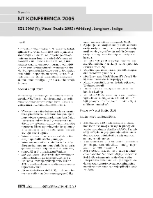 Digitalna vsebina dCOBISS (NT konferenca : SQL 2005 (Y)[i.e. (Yukon)], Visual Studio 2005 (Whidbey), Longhorn, Indigo)