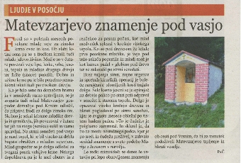 Digitalna vsebina dCOBISS (Matevzarjevo znamenje pod vasjo)