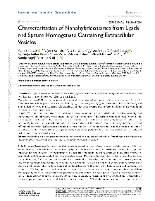 Digitalna vsebina dCOBISS (Characterization of nanohybridosomes from lipids and spruce homogenate containing extracellular vesicles [Elektronski vir])