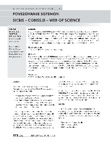 Digitalna vsebina dCOBISS (Povezovanje sistemov: SICRIS - COBISS.SI - Web of Science)
