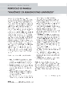 Digitalna vsebina dCOBISS (Poročilo o panelu "Knjižnice za kakovostno univerzo")