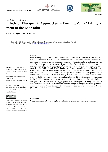Digitalna vsebina dCOBISS (Effects of therapeutic approaches in treating varus malalignment of the knee joint [Elektronski vir])
