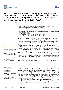 Digitalna vsebina dCOBISS (Two new species of Elaphoidella (Copepoda, Harpacticoida) from subterranean waters in Northeast Thailand, with a record of a gynandromorphic specimen and an up-to-date key to Elaphoidella species from Southeast Asia [Elektronski vir])