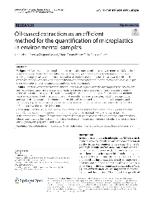 Digitalna vsebina dCOBISS (Oil‑based extraction as an efficient method for the quantification of microplastics in environmental samples [Elektronski vir])