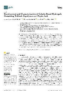 Digitalna vsebina dCOBISS (Development and characterization of gelatin-based hydrogels containing triblock copolymer and phytic acid [Elektronski vir] / Njomza Ajvazi ... [et al.])