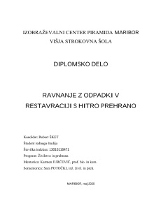 Digitalna vsebina dCOBISS (Ravnanje z odpadki v restavraciji s hitro hrano : diplomsko delo)