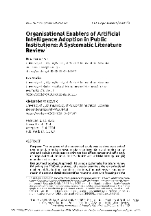 Digitalna vsebina dCOBISS (Organisational enablers of artificial intelligence adoption in public institutions : a systematic literature review)