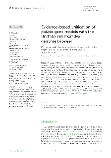 Digitalna vsebina dCOBISS (Evidence-based unification of potato gene models with the UniTato collaborative genome browser [Elektronski vir])