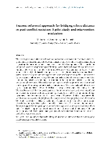 Digitalna vsebina dCOBISS (Trauma-informed approach for bridging ethnic distance in post-conflict societies : a pilot study and intervention evaluation / Metka Kuhar, Irena Bolko, Rok Zupančič)