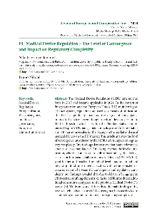 Digitalna vsebina dCOBISS (EU medical device regulation – the level of convergence and impact on regulatory complexity [Elektronski vir])