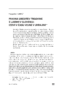 Digitalna vsebina dCOBISS (Pravna ureditev trgovine z ljudmi v Sloveniji : izzivi v času vojne v Ukrajini)