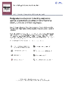 Digitalna vsebina dCOBISS (Postgraduate education in healthy and active ageing [Elektronski vir] : a systematic scoping review of learning needs, curricula and learning impact / Daisy A. Wiggin ... [et al.])