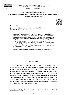 Digitalna vsebina dCOBISS (Navigating the moral world : contrasting adolescents’ moral dilemmas in social media and real-life environments)