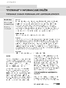 Digitalna vsebina dCOBISS ("Etiziranje" v informacijski družbi : tveganje zaradi pomankljive usposobljenosti)