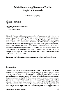 Digitalna vsebina dCOBISS (Patriotism among Slovenian youth : empirical research / Simona Kukovič)