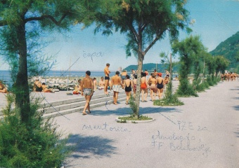 Digitalna vsebina dCOBISS (Trieste - Barcola [Slikovno gradivo] : lungomare bagni = Strandpromenade = seashore)