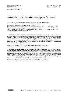 Digitalna vsebina dCOBISS (A contribution to the Slovenian spider fauna – V / Žan Kuralt ... [et al.] ; photo, fotografija Duša Vadnjal)