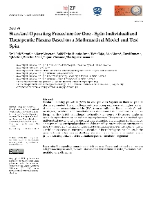 Digitalna vsebina dCOBISS (Standard operating procedure for one - spin individualized therapeutic plasma based on a mathematical model and test spin [Elektronski vir] / Kralj-Iglič Veronika ... [et al.])