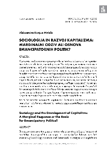 Digitalna vsebina dCOBISS (Sociologija in razvoj kapitalizma : marginalni odziv ali osnova emancipatornih politik? / Aleksandra Kanjuo Mrčela)
