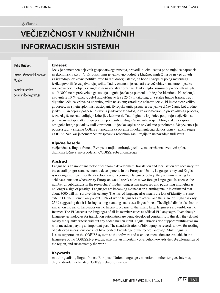 Digitalna vsebina dCOBISS (Večjezičnost v knjižničnih informacijskih sistemih)