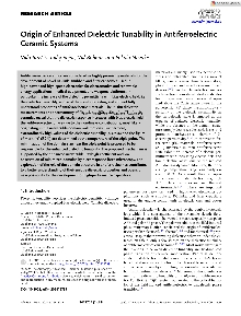 Digitalna vsebina dCOBISS (Origin of enhanced dielectric tunability in antiferroelectric ceramic systems [Elektronski vir] / Vida Jurečič ... [et al.])
