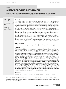 Digitalna vsebina dCOBISS (Antropologija informacij [Elektronski vir] : transdisciplinarno podpolje informacijske znanosti)