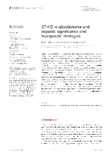 Digitalna vsebina dCOBISS (B7-H3 in glioblastoma and beyond [Elektronski vir] : significance and therapeutic strategies / Davor Babič, Ivana Jovčevska, Alja Zottel)