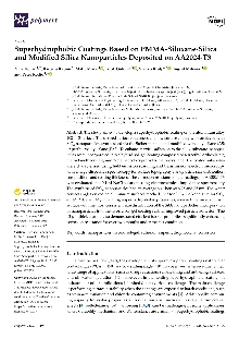Digitalna vsebina dCOBISS (Superhydrophobic coatings based on PMMA-siloxane-silica and modified silica nanoparticles deposited on AA2024-T3 [Elektronski vir] / Nina Kovač ... [et al.])