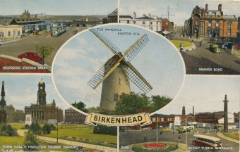 Digitalna vsebina dCOBISS (Birkenhead [Slikovno gradivo] : the Windmill, Bidston Hill : woodside station ferry : Grange road : Town hall & Hamilton square gardens : Mersey tunnel entrance)