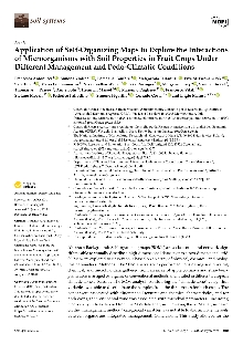 Digitalna vsebina dCOBISS (Application of self-organizing maps to explore the interactions of microorganisms with soil properties in fruit crops under different management and pedo-climatic conditions [Elektronski vir] / Francesca Antonucci ... [et al.])