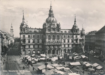 Digitalna vsebina dCOBISS (Graz [Slikovno gradivo] : Hauptplatz mit Rathaus)