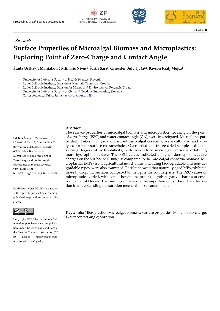 Digitalna vsebina dCOBISS (Surface properties of microalgal biomass and microplastics [Elektronski vir] : exploring point of zero-charge and contact angle / Šunta Urška ... [et al.])