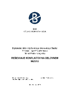 Digitalna vsebina dCOBISS (Reševanje konfliktov na delovnem mestu : diplomsko delo višješolskega strokovnega študija / Andraž Sovič)