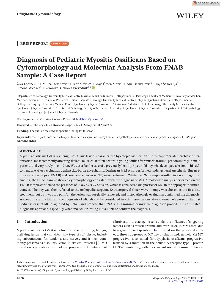 Digitalna vsebina dCOBISS (Diagnosis of pediatric myositis ossificans based on cytomorphology and molecular analysis from FNAB sample [Elektronski vir] : a case report / Živa Ledinek ... [et al.])