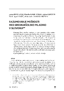 Digitalna vsebina dCOBISS (Razumevanje moškosti med srednješolsko mladino v Sloveniji / Jasna Mikić Ljubi ... [et al.])