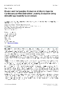 Digitalna vsebina dCOBISS (Review and comparative evaluation of mobile apps for cardiovascular risk estimation: usability evaluation using mHealth app usability questionnaire [Elektronski vir] / Adrijana Svenšek ... [et al.])