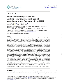 Digitalna vsebina dCOBISS (Information security culture and phishing-reporting model [Elektronski vir] : structural equivalence across Germany, UK, and USA / Gregor Petrič, John N Just)
