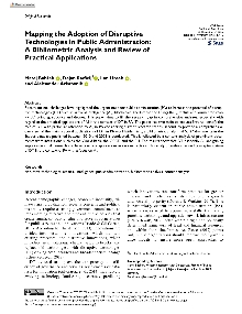 Digitalna vsebina dCOBISS (Mapping the adoption of disruptive technologies in public administration [Elektronski vir] : a bibliometric analysis and review of practical applications / Matej Babšek ... [et al.])