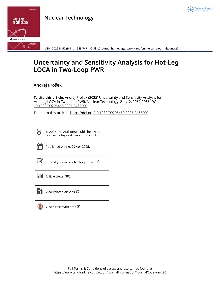 Digitalna vsebina dCOBISS (Uncertainty and sensitivity analysis for hot-leg LOCA in two-loop PWR [Elektronski vir] / Andrej Prošek)