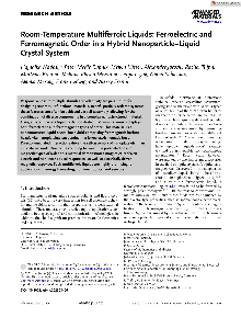 Digitalna vsebina dCOBISS (Room-temperature multiferroic liquids: ferroelectric and ferromagnetic order in a hybrid nanoparticle–liquid crystal system [Elektronski vir] / Hajnalka Nádasi ... [et al.])
