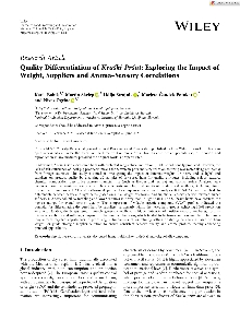 Digitalna vsebina dCOBISS (Quality differentiation of Kraški pršut : exploring the impact of weight, suppliers and aroma–sensory correlations / Katja Babič ... [et al.])