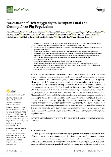 Digitalna vsebina dCOBISS (Assessment of heterozygosity in european local and cosmo-politan pig populations [Elektronski vir] / Maria Chiara Fabbri ... [et al.])