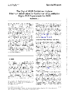 Digitalna vsebina dCOBISS (The digital MIQE guidelines update : minimum information for publication of quantitative digital PCR experiments for 2020)