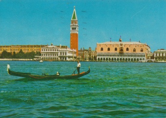 Digitalna vsebina dCOBISS (Venezia [Slikovno gradivo] : panorama con gondola = panorama avec gondoles = the view from a gondola : Panorama von der Gondol aus- Gesehen)
